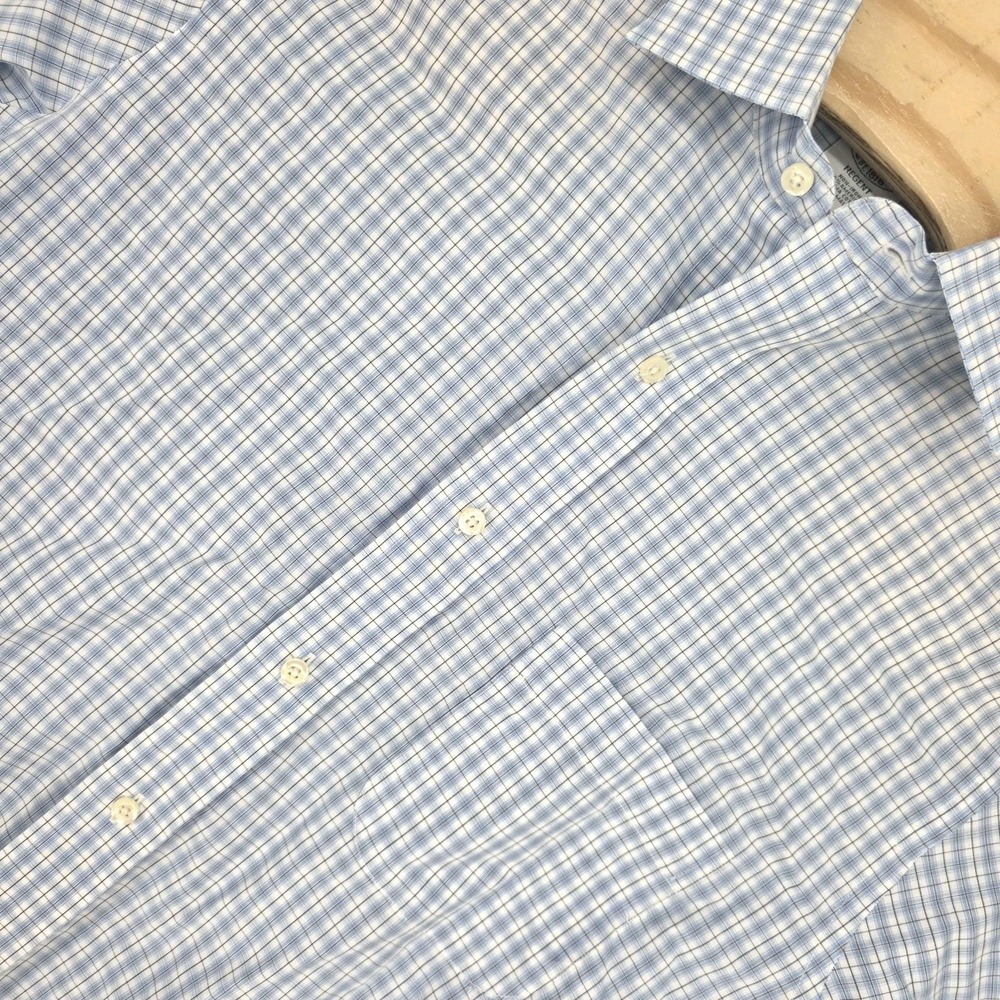 Brooks Brothers Dress Shirt 15 32/33 Regent Non Iron Blue Check Business L/S